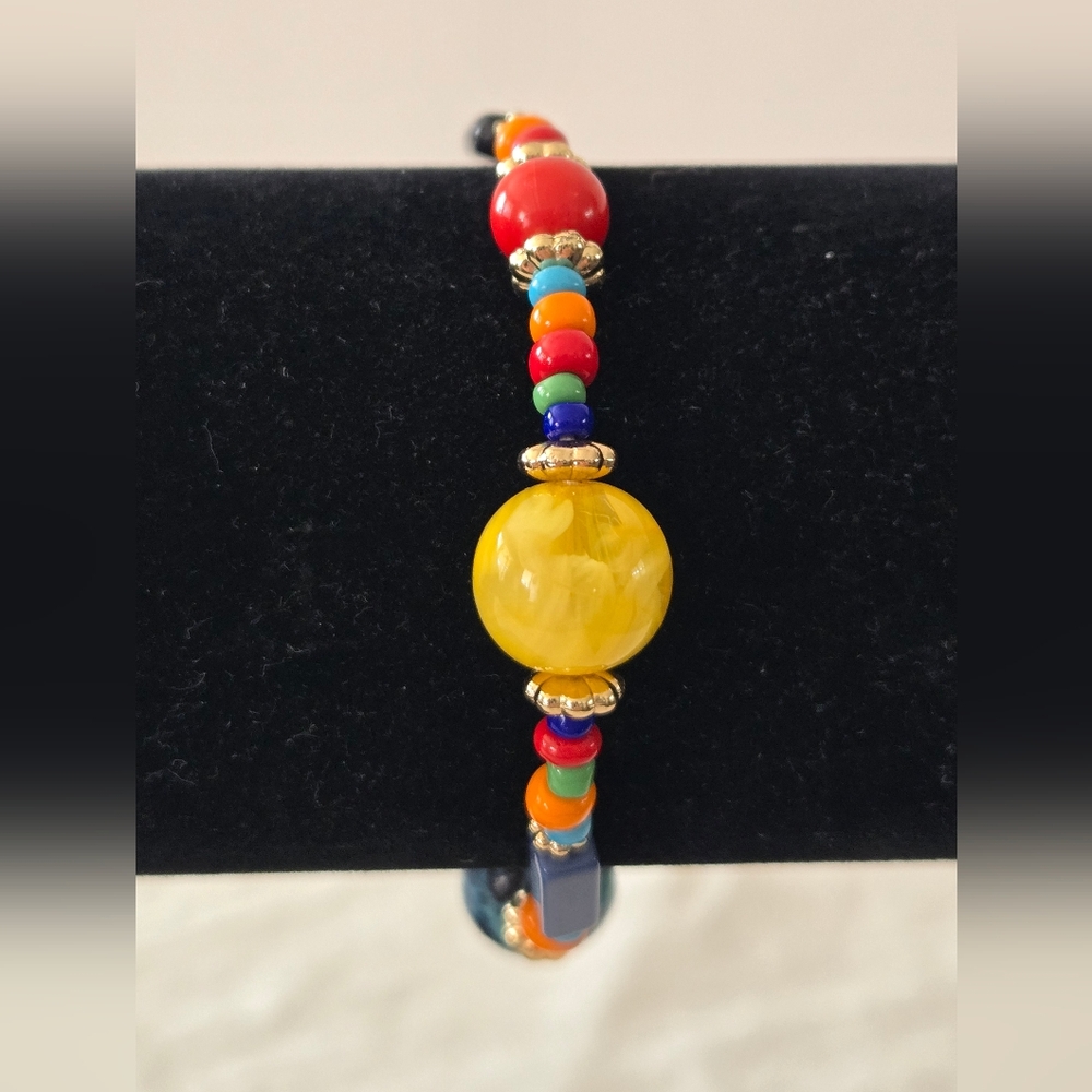 Murano Multicolor Beaded Bracelet